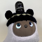LOVOT　アフロブラック・ポンポン帽
