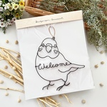 セキセイインコのWelcomeシルエットオーナメント