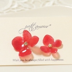 juicy red*ohanaピアス