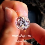 〖再販〗【蛇とガーネット】白蛇のタリスマンリング✶無限の発展✶ring of talisman/KakeraPlants