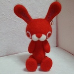 (SALE)うさぎのぬいぐるみ(赤)