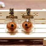 【ご依頼品】ミニチュアダックス＊ガラスドームのバックチャーム
