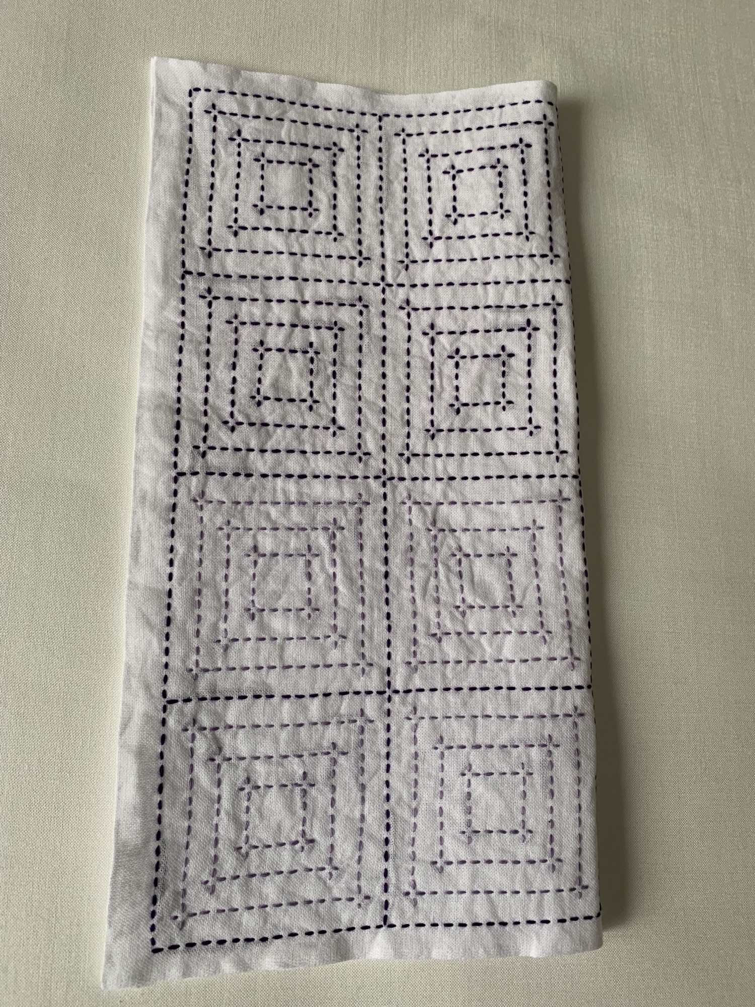 mari刺し子ふきん(ミニミニ) 刺し子🧵Japanese traditional craft Sashiko🪡わらべすくさんの
