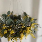 （受注）ミモザとスターチスのハンギングリース
