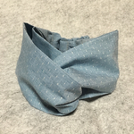 ダンガリー×刺繍ドットクロスターバン