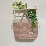 フリルバック　巾着トートバック　巾着トート　ミモザ　丸底バック　マザーズバック　トートバック