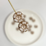 【10個】チェコビーズ　ピンクブラウン　9mm