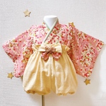 ハンドメイド✿ベビー袴＋お花のヘアバンド