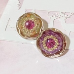 【25mm 4個 オレンジメロン】 オリジナルボタン 受注生産  ◆O02◆ レトロ アンティーク ヴィンテージ レトロボタン 