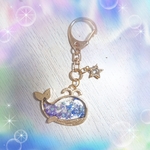 送料無料星くじらのキーホルダー