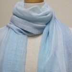「白藍色（しらあいいろ）と霞色」　ガーゼ風ストール