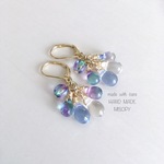 紫陽花いろシャボン玉ピアス