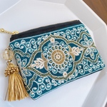 【再販】インド刺繍のミニファスナーポーチ