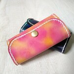 ほっこりフェミニンなレザーキーケース 革小物 レザーキーケース 桜キーケース 素敵なキーケース