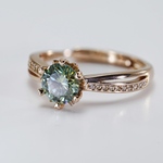 ◆一点物◆モアサナイト(Moissanite) ◆超美品◆ピンクゴールシルバーS925 リング  R00018