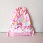 パステルちょうちょのお着替え袋☆ピンク☆