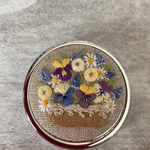 リネン生地刺繍小物入れ