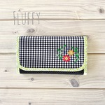 check & flower　09　長財布