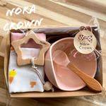 プチSALE‼️ 🍦出産祝い　食器セット・歯固め・おしゃぶりホルダー・ガーゼハンカチ  アイスクリーム🍦　女の子