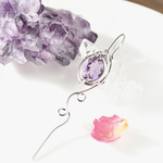 アメジストのイヤーラップピアス/イヤリング