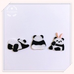 CY12　可愛いパンダさん　3枚分セット スマホシール/刺繍アイロンワッペン
