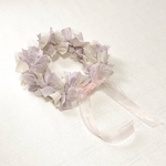 送料無料 ❁選べるリボン❁ リボンクラウン くすみピンク　花冠　おうちスタジオ　誕生日飾り