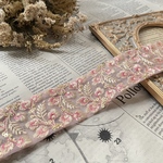 インド刺繍リボン　花　インド刺繍　スパンコール　刺繍リボン　リボン　りぼん