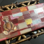 ⋆˖⋆⸜⸝⋆ ʕ·ᴥ·ʔ ⋆˖⋆⸜⸝⋆ ♡テディベア　表札　20×8.5センチ