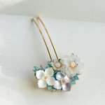 お花のかんざし 紫陽花＆菊＆白椿