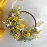 春待ち♡ お花畑　ミモザリース　k