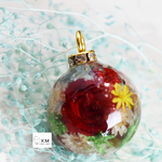 жレジン 薔薇、フラワー球体ペンダントトップ+ネックレス付き40212-7