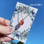 【つやつやキラキラ】金属アレルギー対応薔薇の花びらネックレス
