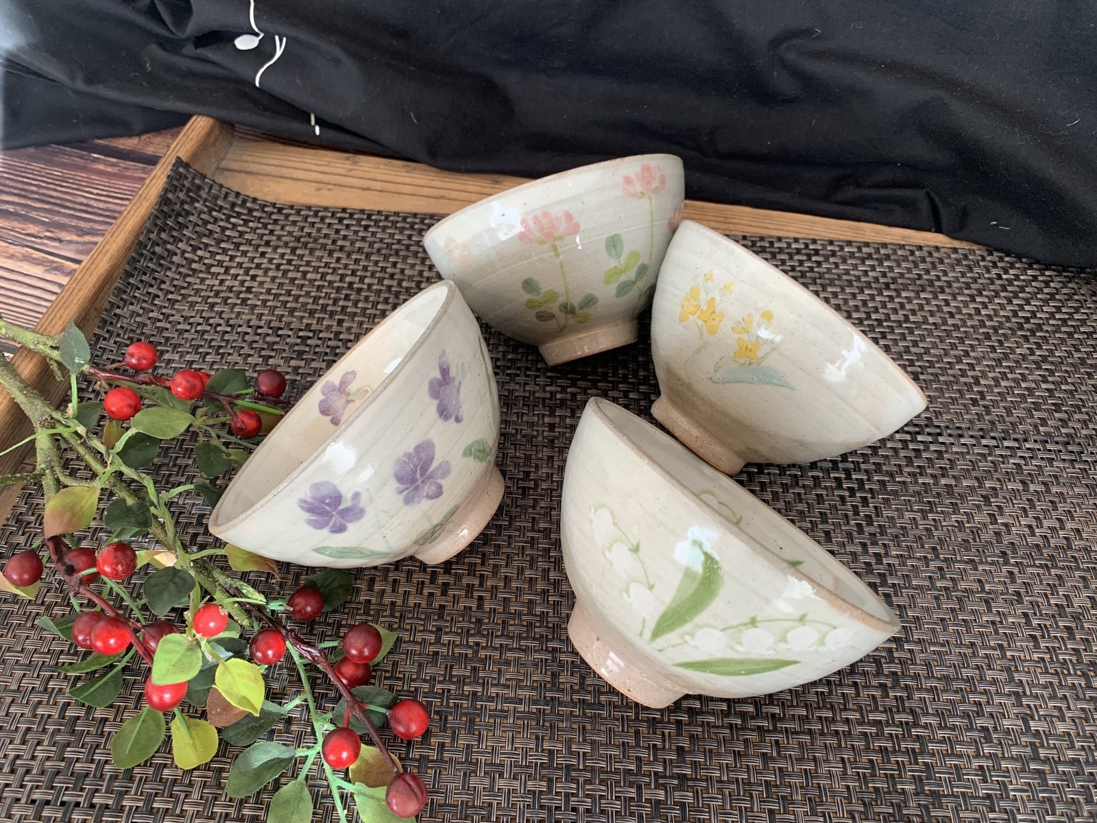 花柄のお茶碗 小さいサイズ - RYUSEN309'S GALLERY | minne 国内