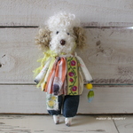 プードル（mix）のミニぬいぐるみ 14cm poodle バックチャームorボールチェーン付き
