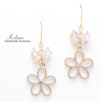 Butterfly Flower(753) ピアス/イヤリング/ノンホールピアス/樹脂ピアス