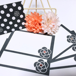 ５色のスワロフスキーかわいい♡　お花のメッセージカード