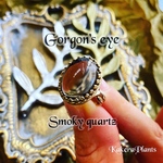 〖再販〗ゴルゴーンの瞳 魔法石リングGemstone Ring "Smoky quartz"