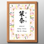 【命名書】春デザイン8種類♡ニューボーンフォトお七夜