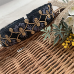 〈再再再販〉インド刺繍カチューシャ　Blue×BLACK