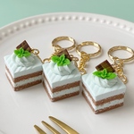 チョコミントケーキキーホルダー（スクエア）