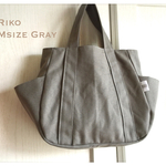 再販×3  Ricoシリーズ  11号帆布トートバッグ M   新色grigio