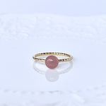 ピンクグァバクォーツのリング　Minette☆ RING020    ❇︎ 天然石 ❇︎ 11号　13号 ❇︎ フリーサイズに変更可 ❇︎ 指輪