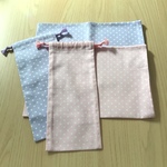 05040906様専用のページ　w60×40cm ランチョンマットとw12×28cm 箸袋　ピンクドットラベンダードットのセット