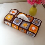 【受注制作】カラフルモチーフのティッシュボックスケース