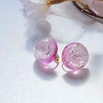 桜ゼリーのピアス／イヤリング