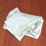★送料込み★【マーガレット】ライトベージュ・リバーシブル刺繍レース半幅帯