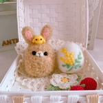 イースターエッグ&もこもこバニー🥚🐰ブラウン