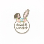 うさぎのお名前ワッペン