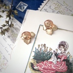 .｡.:✽ カメリア apricot ✽.｡.:* ボタニカル イヤリング・ピアス