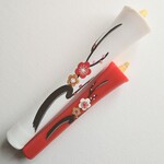 【手描き絵ろうそく】１５号 紅梅・白梅の和ろうそく